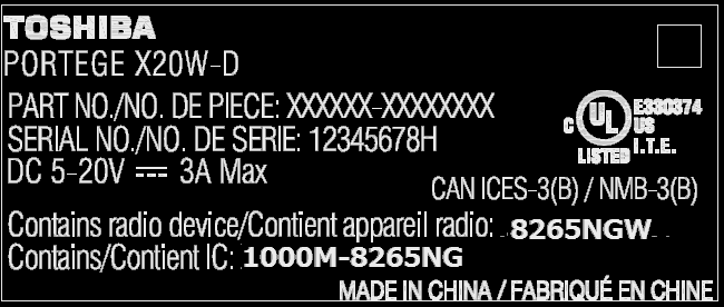 FCC ID PD98265NG ID Label Location Info