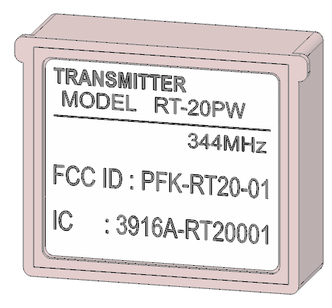 FCC ID PFK-RT20-01 ID Label Location Info