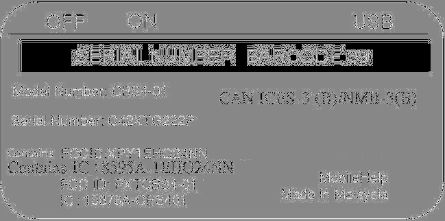 FCC ID PXTCBS4-01 ID Label Location Info