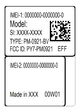 FCC ID PY7-PM0921 ID Label Location Info