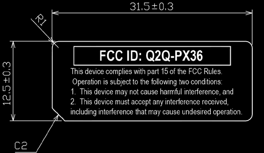 FCC ID Q2Q-PX36 Users Manual