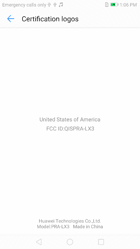 FCC ID QISPRA-LX3 ID Label Location Info