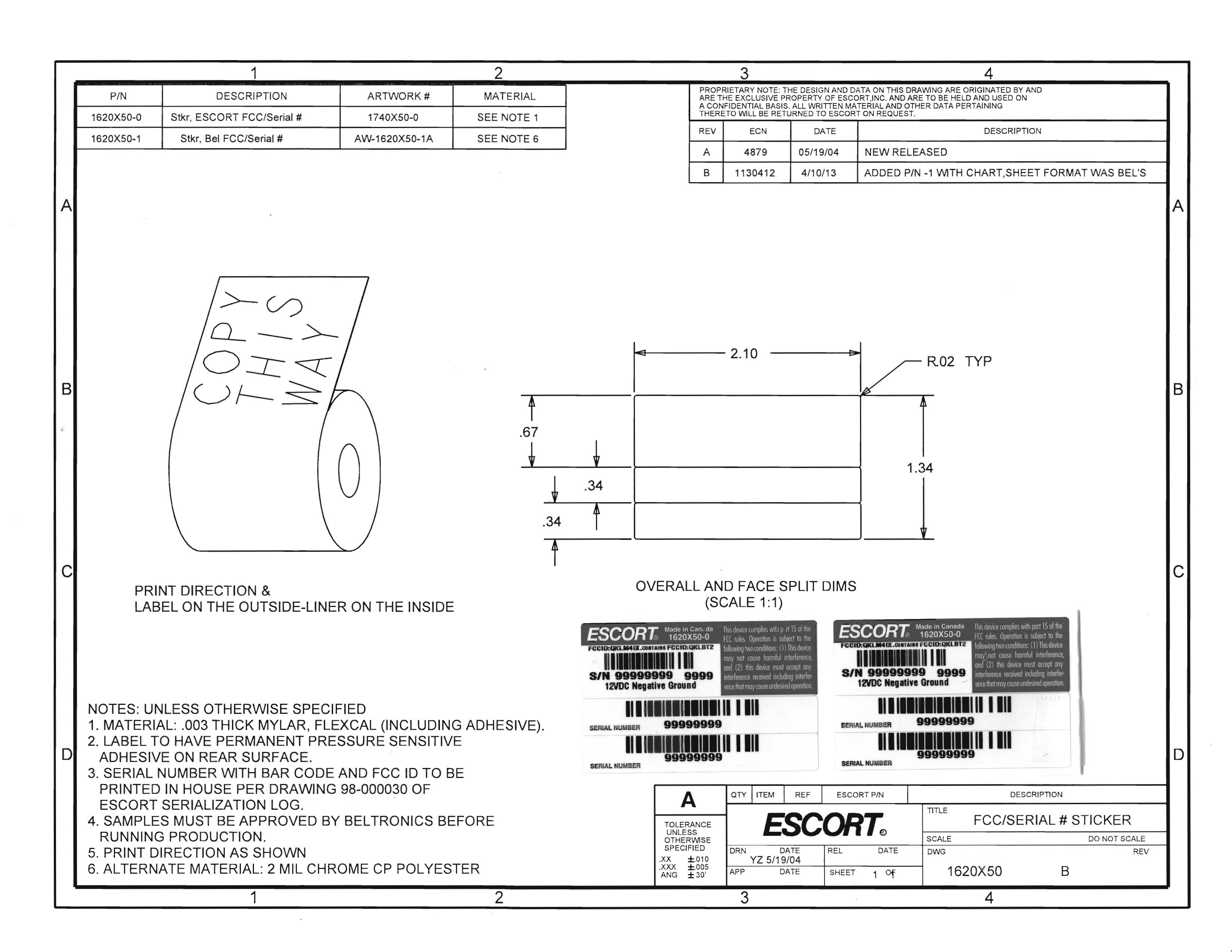 FCC ID QKLM4IX ID Label Location Info
