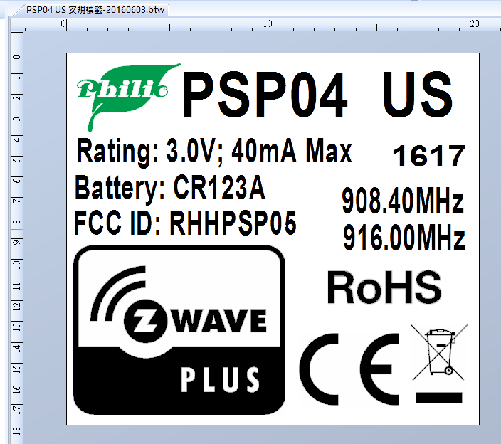 FCC ID RHHPSP05 ID Label Location Info