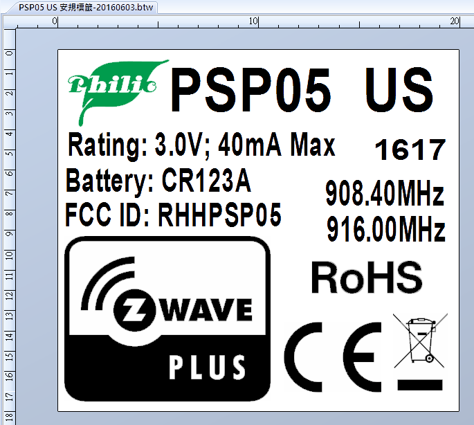FCC ID RHHPSP05 ID Label Location Info