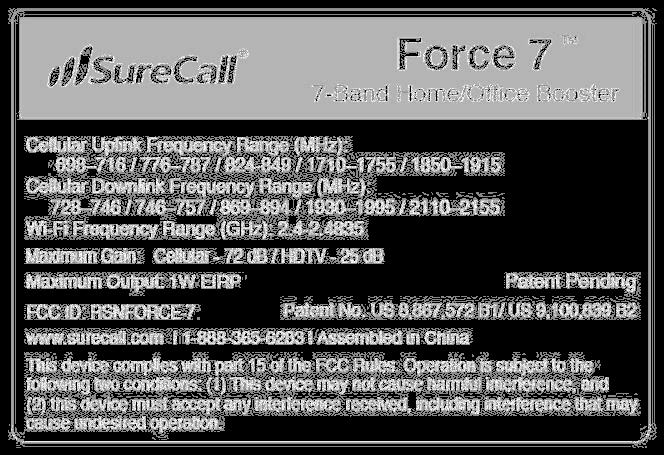FCC ID RSNFORCE-7 ID Label Location Info