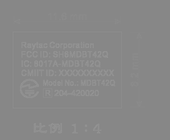 FCC ID SH6MDBT42Q ID Label Location Info