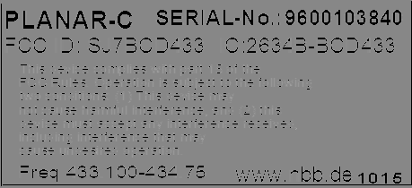 FCC ID SJ7BCD433 ID Label Location Info