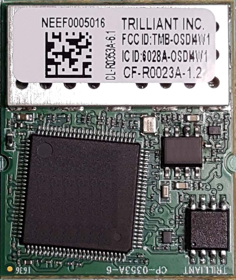 FCC ID TMB-OSDI4W1 ID Label Location Info