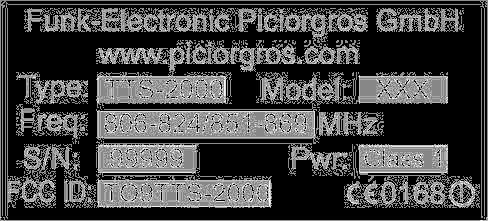 FCC ID TO9TMO-100 Users Manual