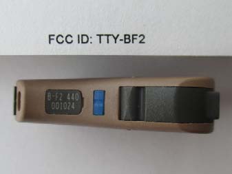 FCC ID TTY-BF2 ID Label Location Info