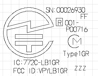 FCC ID VPYLB1GR ID Label Location Info