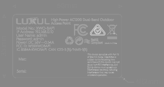 FCC ID W59XWOBAP1 ID Label Location Info