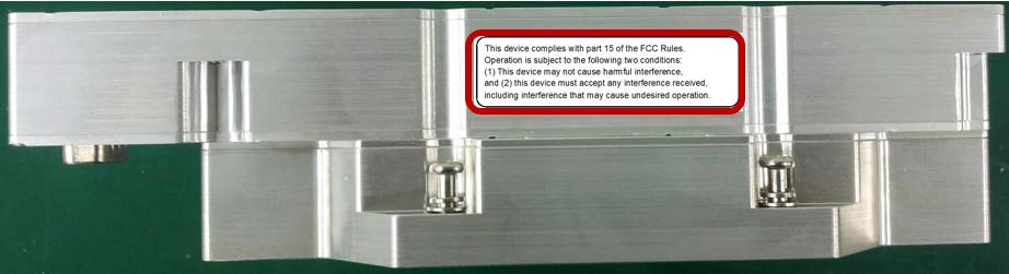FCC ID W6UHMAWS13 ID Label Location Info
