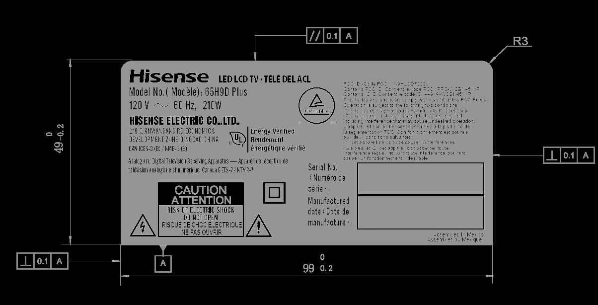 FCC ID W9HLCDF0096 ID Label Location Info