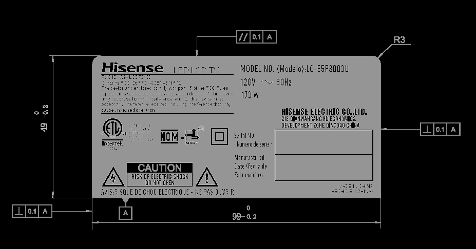 FCC ID W9HLCDF0100 ID Label Location Info