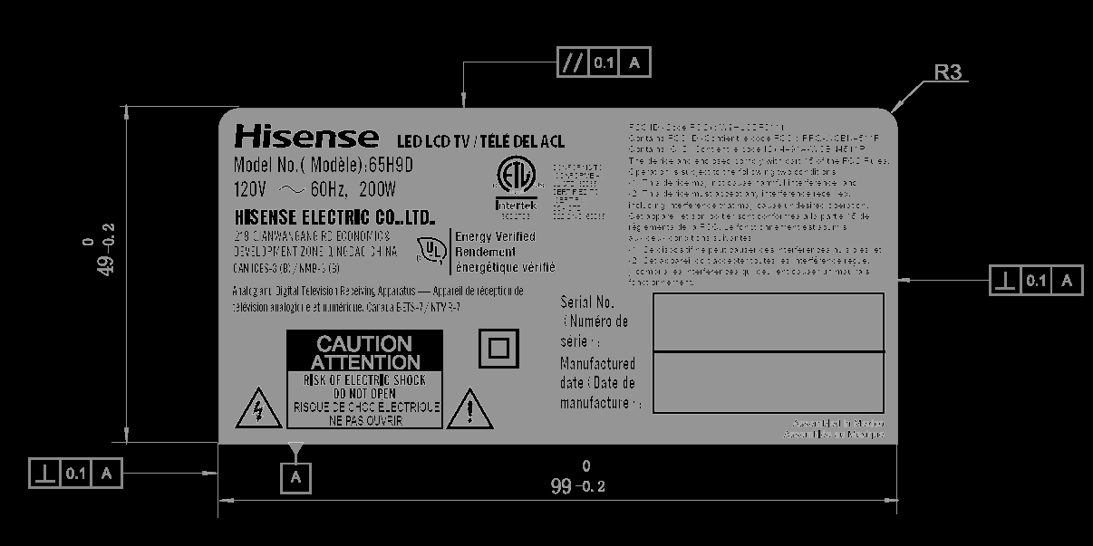 FCC ID W9HLCDF0111 ID Label Location Info