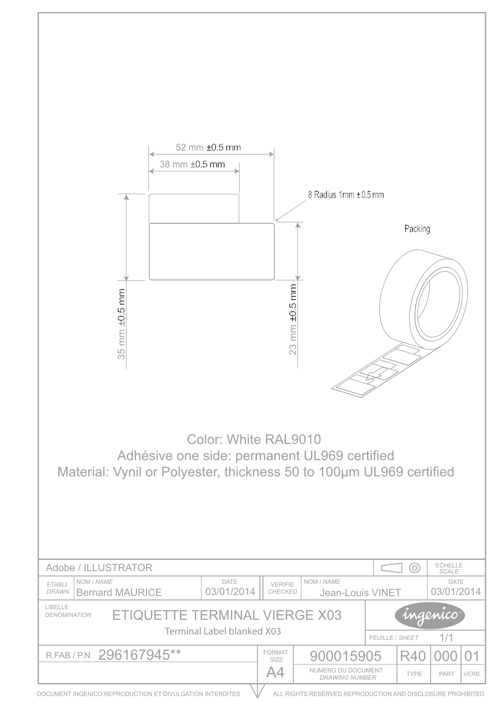 FCC ID XKB-D5000CLWIBT ID Label Location Info