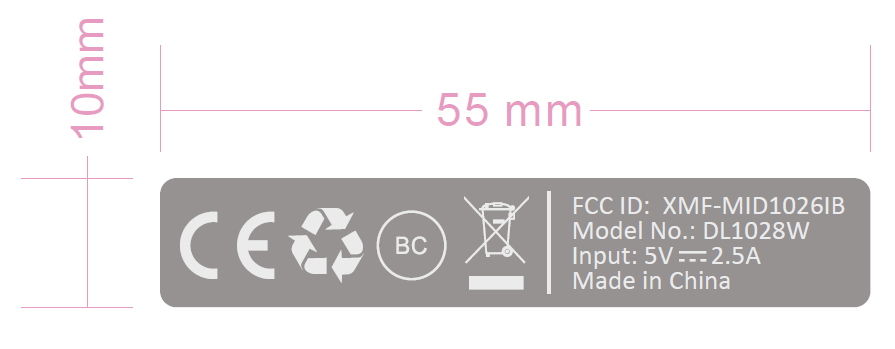 FCC ID XMF-MID1026IB ID Label Location Info