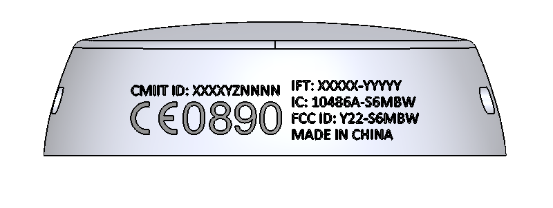 FCC ID Y22-S6MBW ID Label Location Info
