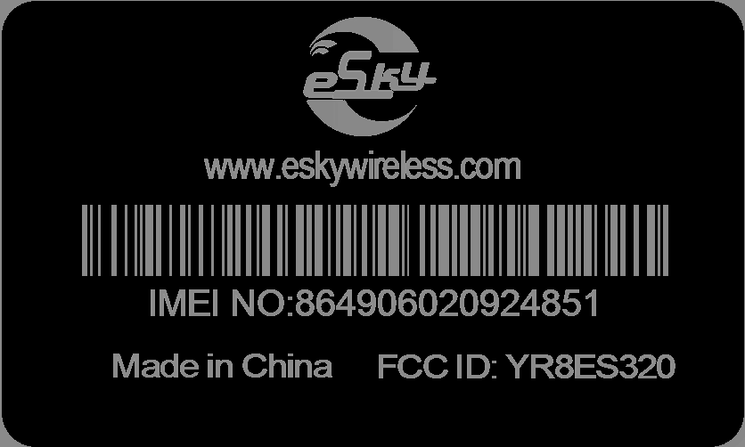 FCC ID YR8ES320 ID Label Location Info