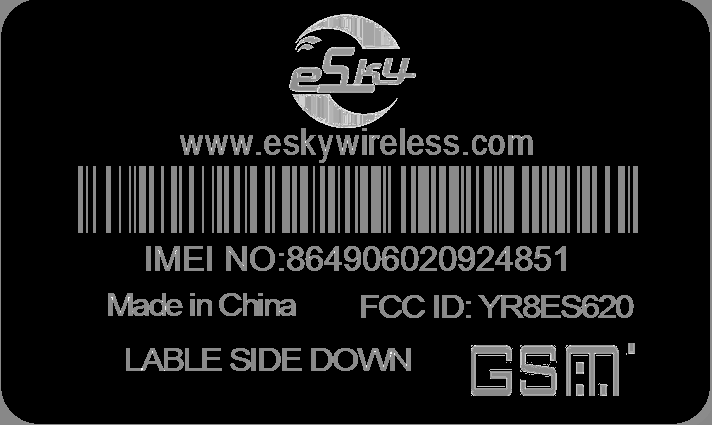 FCC ID YR8ES620 ID Label Location Info