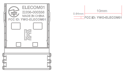 FCC ID YWO-ELECOM01 ID Label Location Info