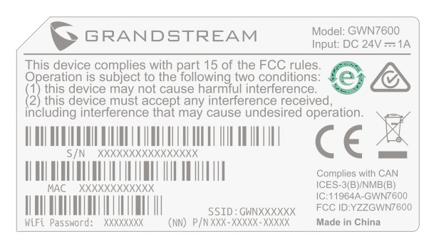 FCC ID YZZGWN7600 Users Manual