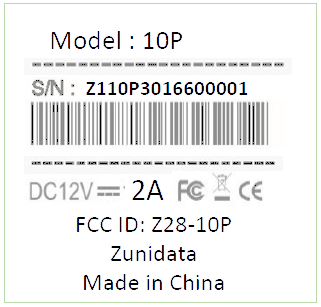FCC ID Z28-10P ID Label Location Info