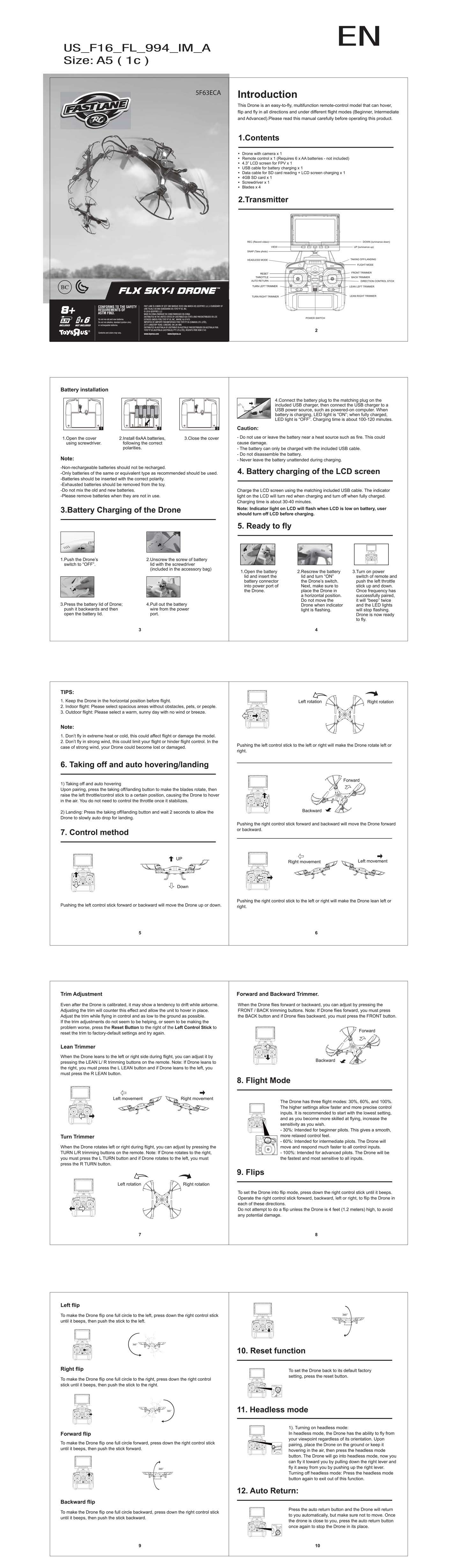 FCC ID Z3CWECCAN-RCDRONE Users Manual