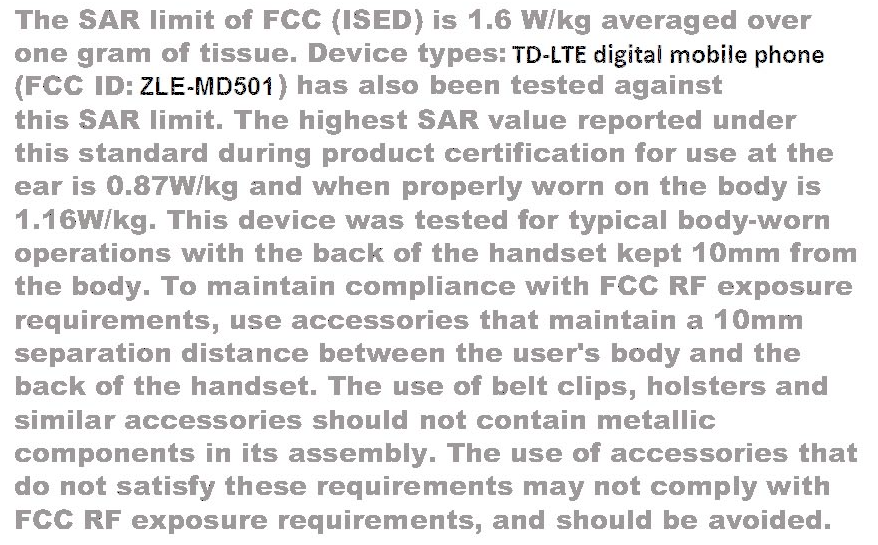 FCC ID ZLE-MD501 Users Manual