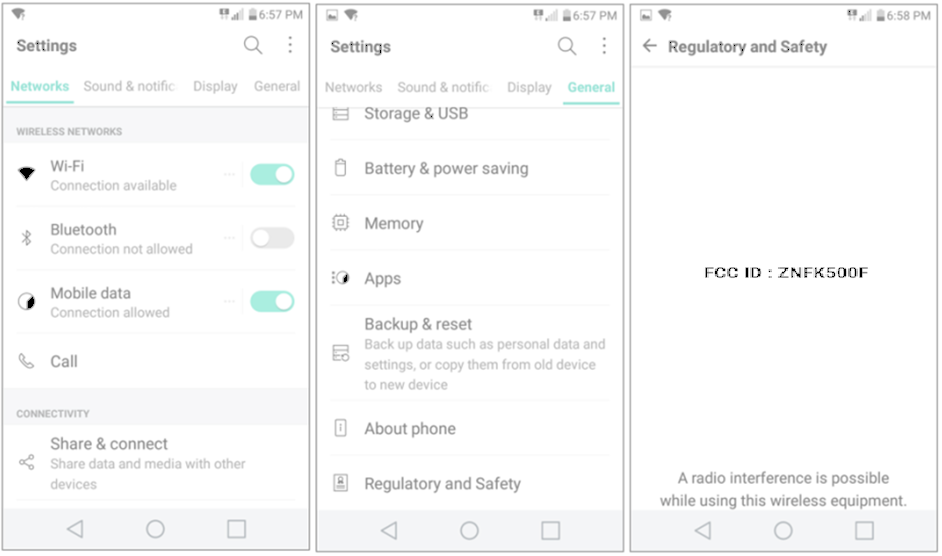 FCC ID ZNFK500F ID Label Location Info