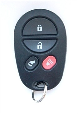 2005 Toyota Sienna LE Keyless Entry Remote - Used FCC ID GQ43VT20T