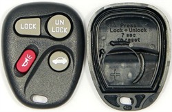 4 button Buick, Pontiac, Oldsmobile Remote replacement case/shell FCC ID ABO0204T