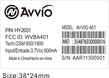FCC ID Label