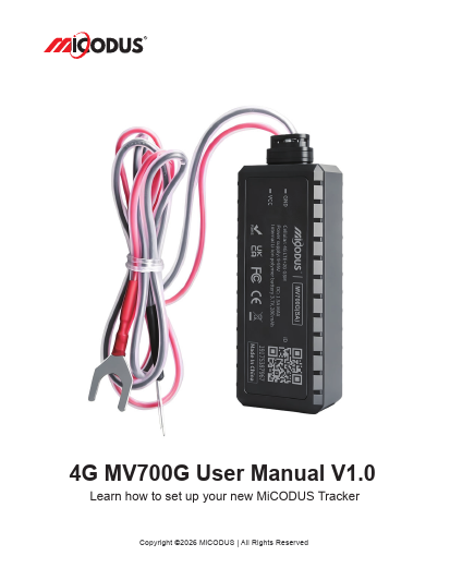 First page of User manual (PDF) - MiCODUS MV700G