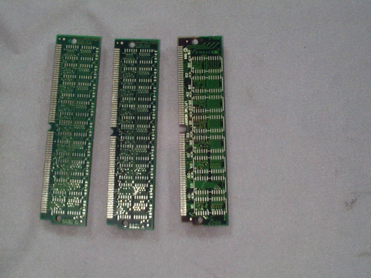 memory SIMMs bottom view