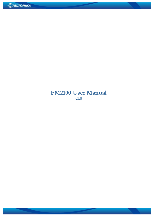 First page of PDF FM2100 User Manual - AGTrack