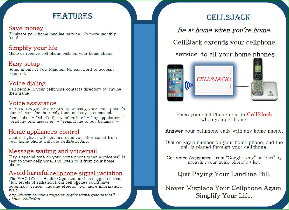 CELL2JACK Cell2Jack User Manual Cell2Jack