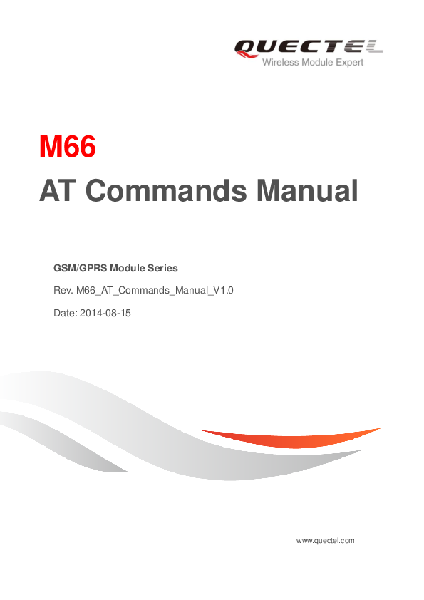 First page of <b>M66 AT Commands Manual</b> - <b>Sigma</b> Electrónica
