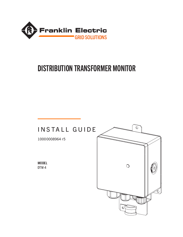 First page of Distribution Transformer Monitor | Franklin Grid Solutions