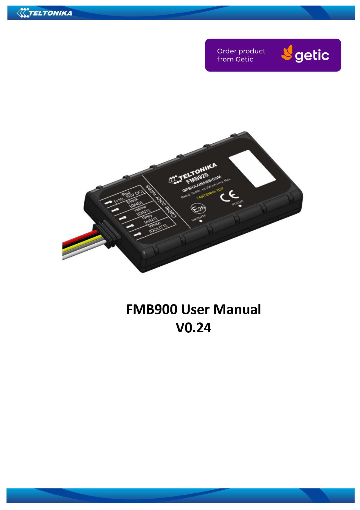 First page of FM1100 Manual