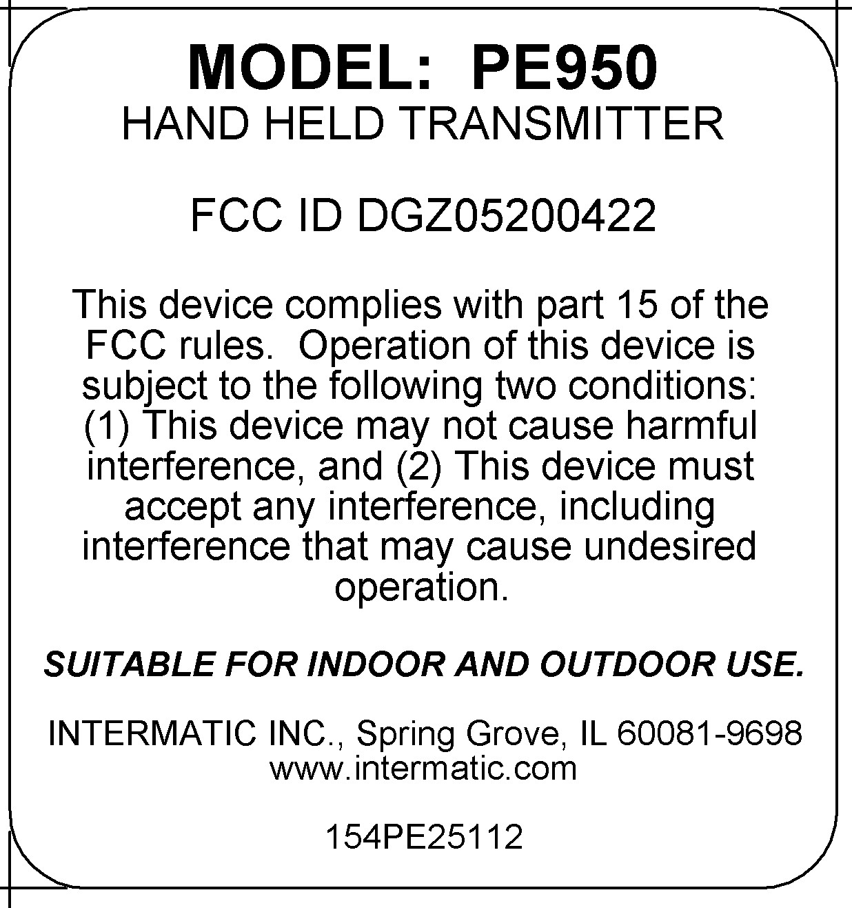 Exhibit A ID Label and location per 2 1033 b7