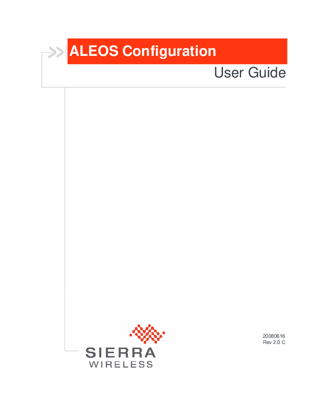 First page of [PDF] ALEOS User Guide.book