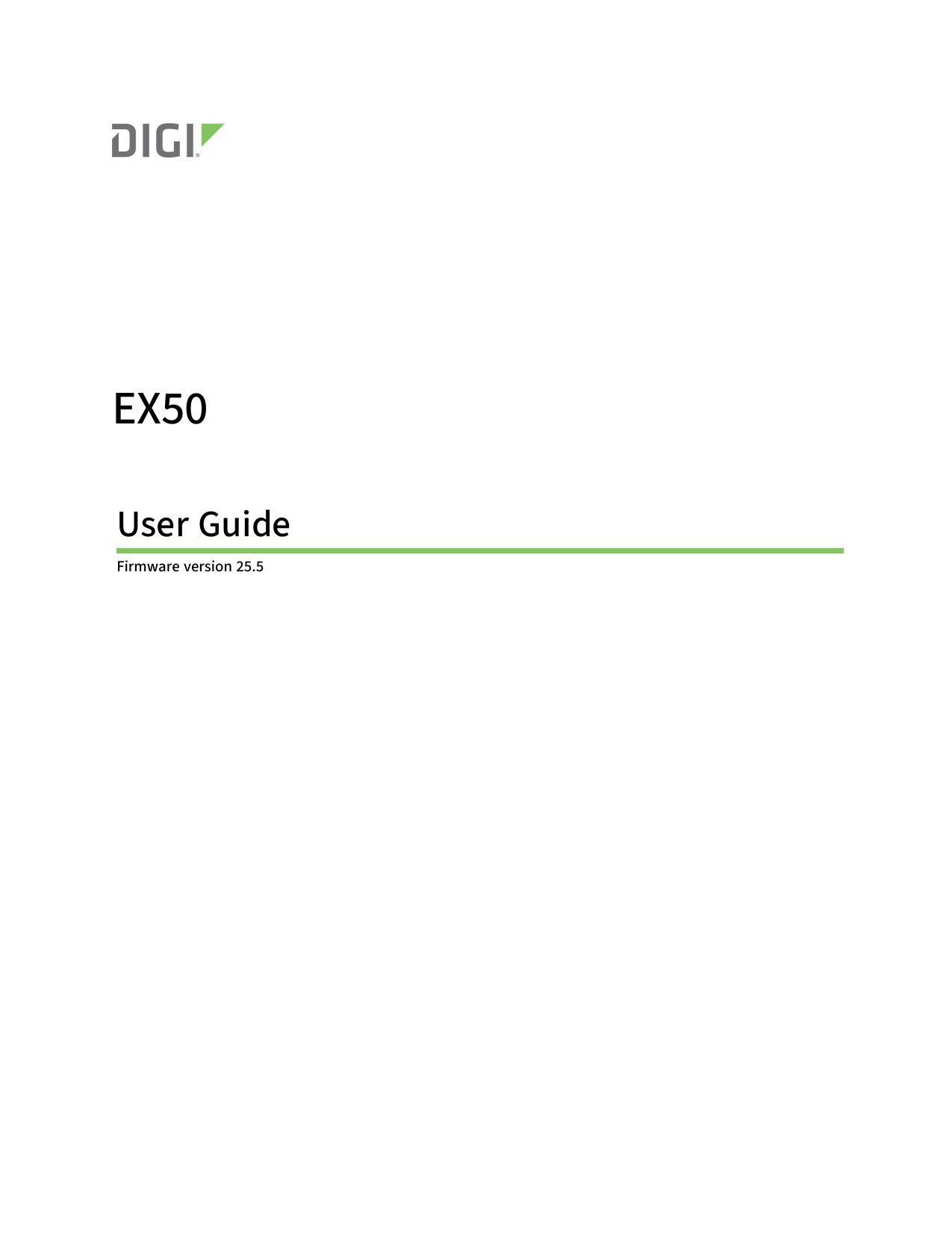 First page of [PDF] Digi EX50 User Guide