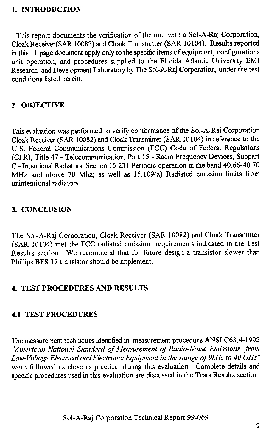 TEST STATEMENTS INTRO TEST SETUP