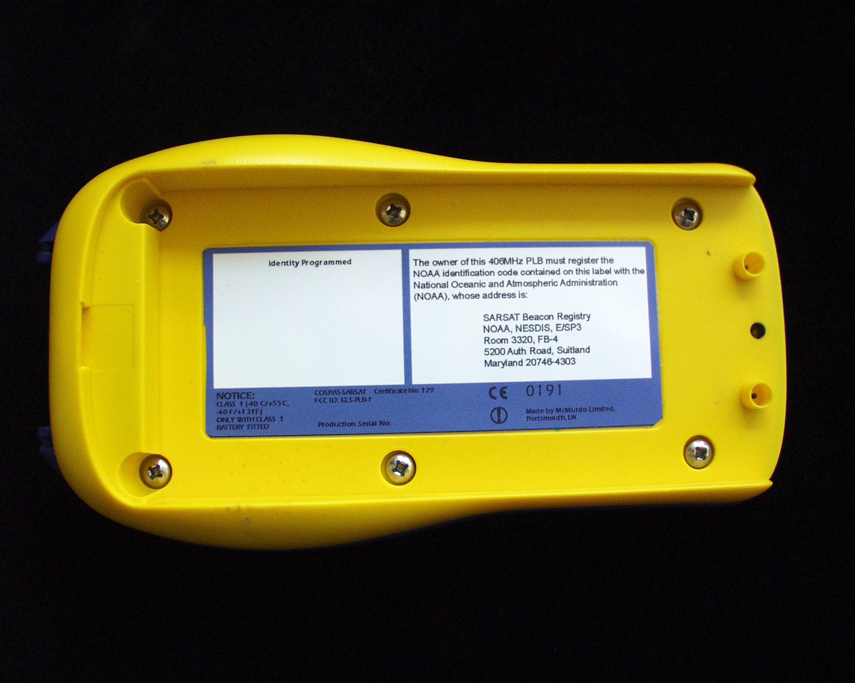 Registration Address Label