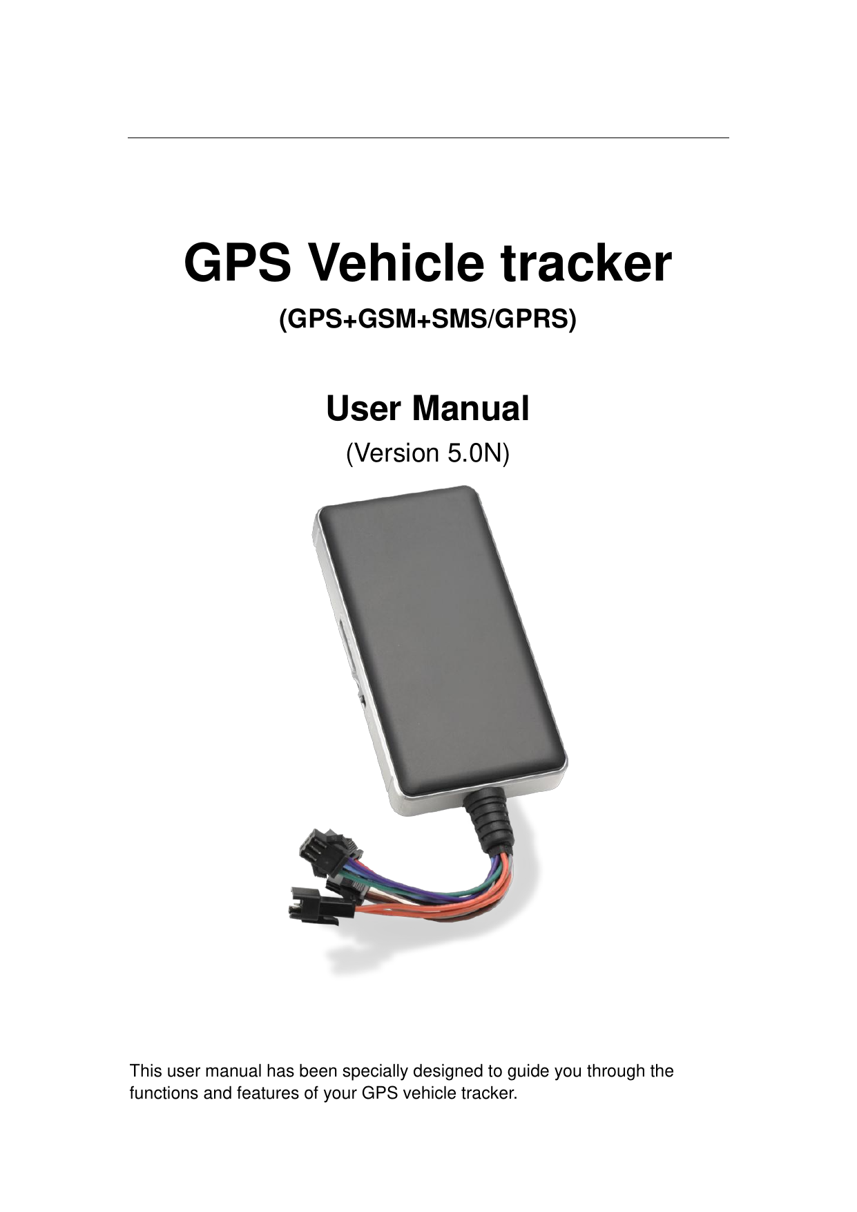 First page of GPS Vehicle tracker