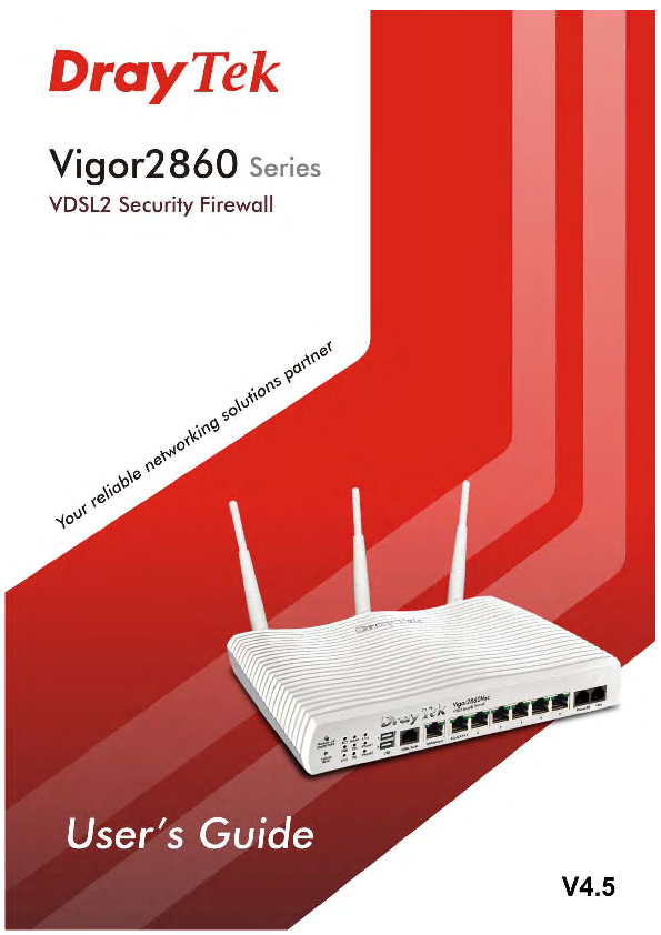 First page of I-8 Registering Vigor Router