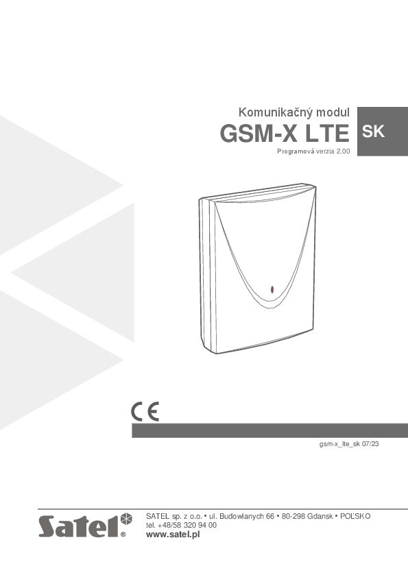 First page of gsm-x_lte_sk.pdf